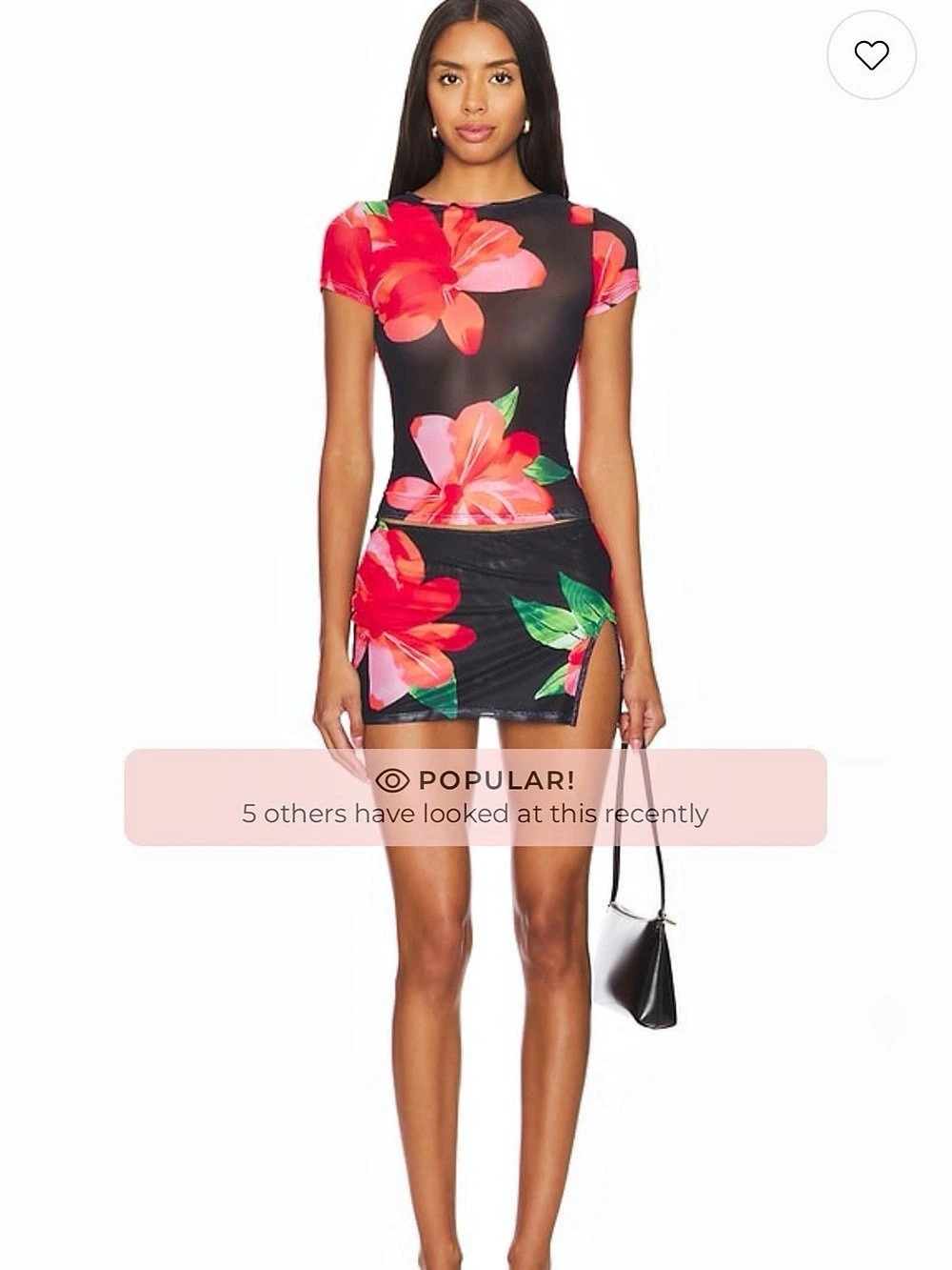 Floral Mini set in Black & Red Like New